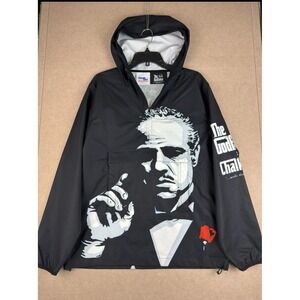 Chalk Line‎ Jacket Men M Black The Godfather Pullover Hooded Mafia Movie